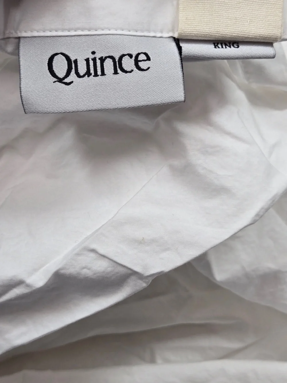 QUINCE Classic Organic Percale Flat Sheet King White 7304